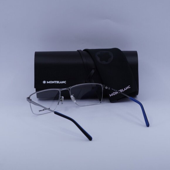 Montblanc MB0107O 002 Rectangle Eyeglasses 56mm – Ruthenium - Picture 11 of 11